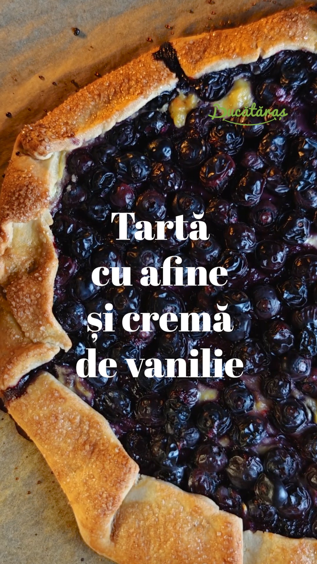 Tartă cu afine și cremă de vanilie - Rețeta rapidă și delicioasă