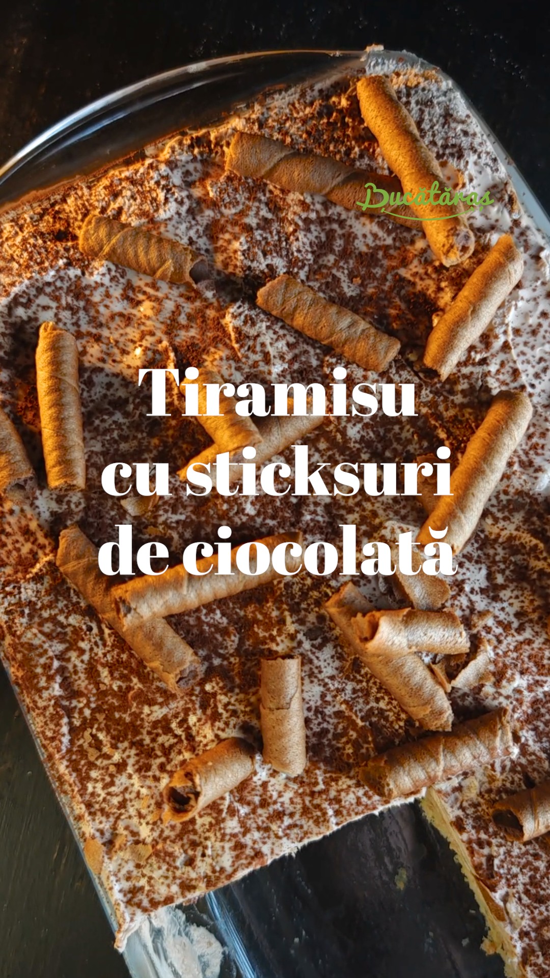 Tiramisu cu sticksuri de ciocolată - Rețeta rapidă și delicioasă