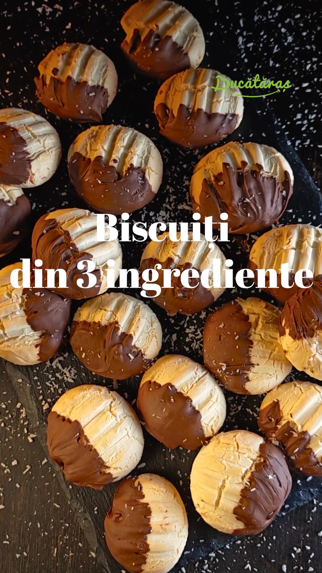 Biscuiți din 3 ingrediente - Super rapizi și delicioși